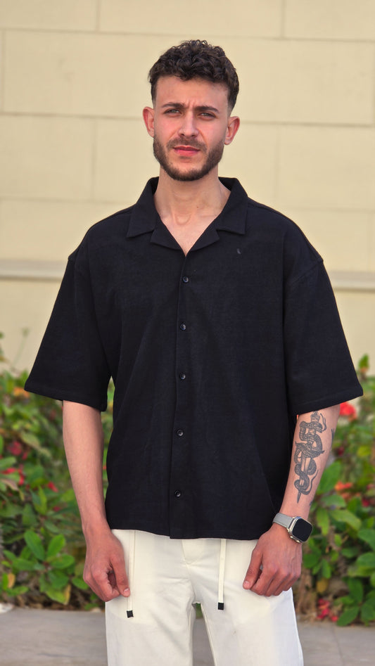 Terrycloth short sleeve shirt