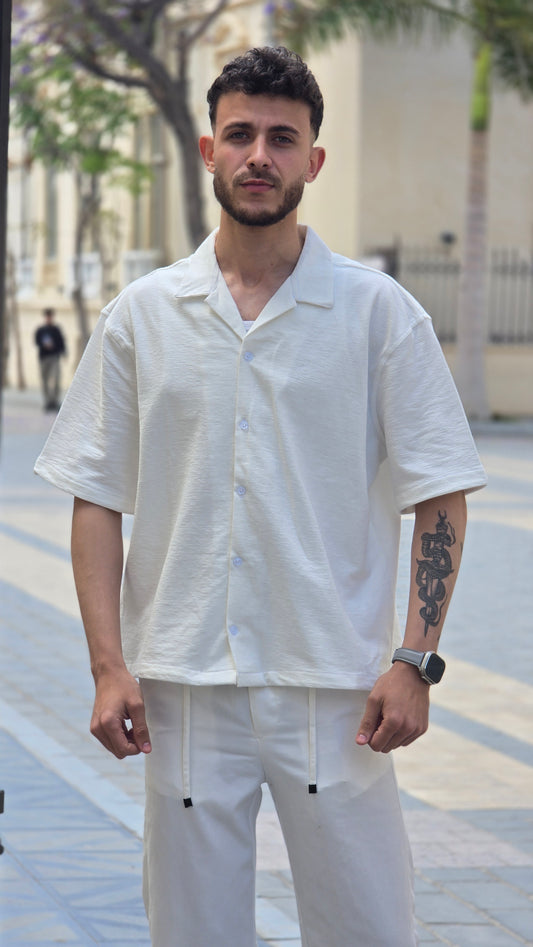 Terrycloth short sleeve shirt