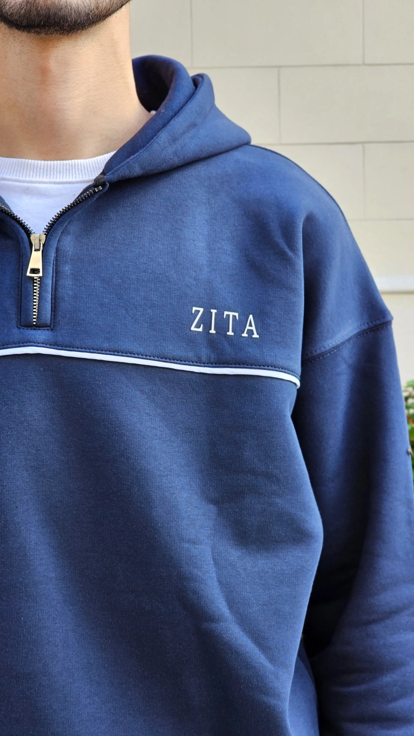 Quarter - Zipper Hoodie (Navy)