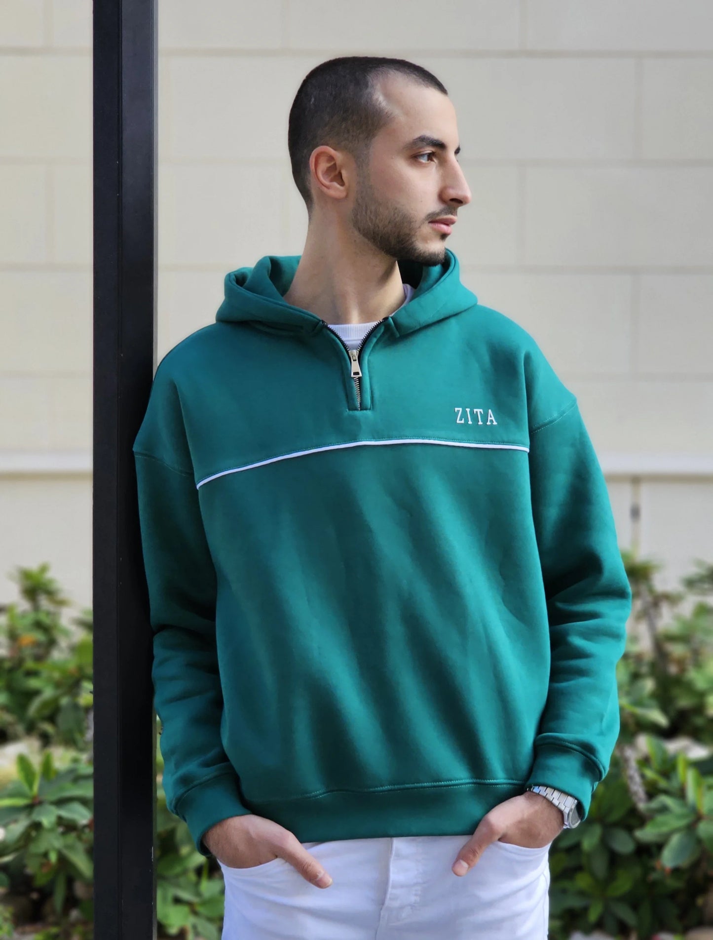 Quarter - Zipper Hoodie (Olive)