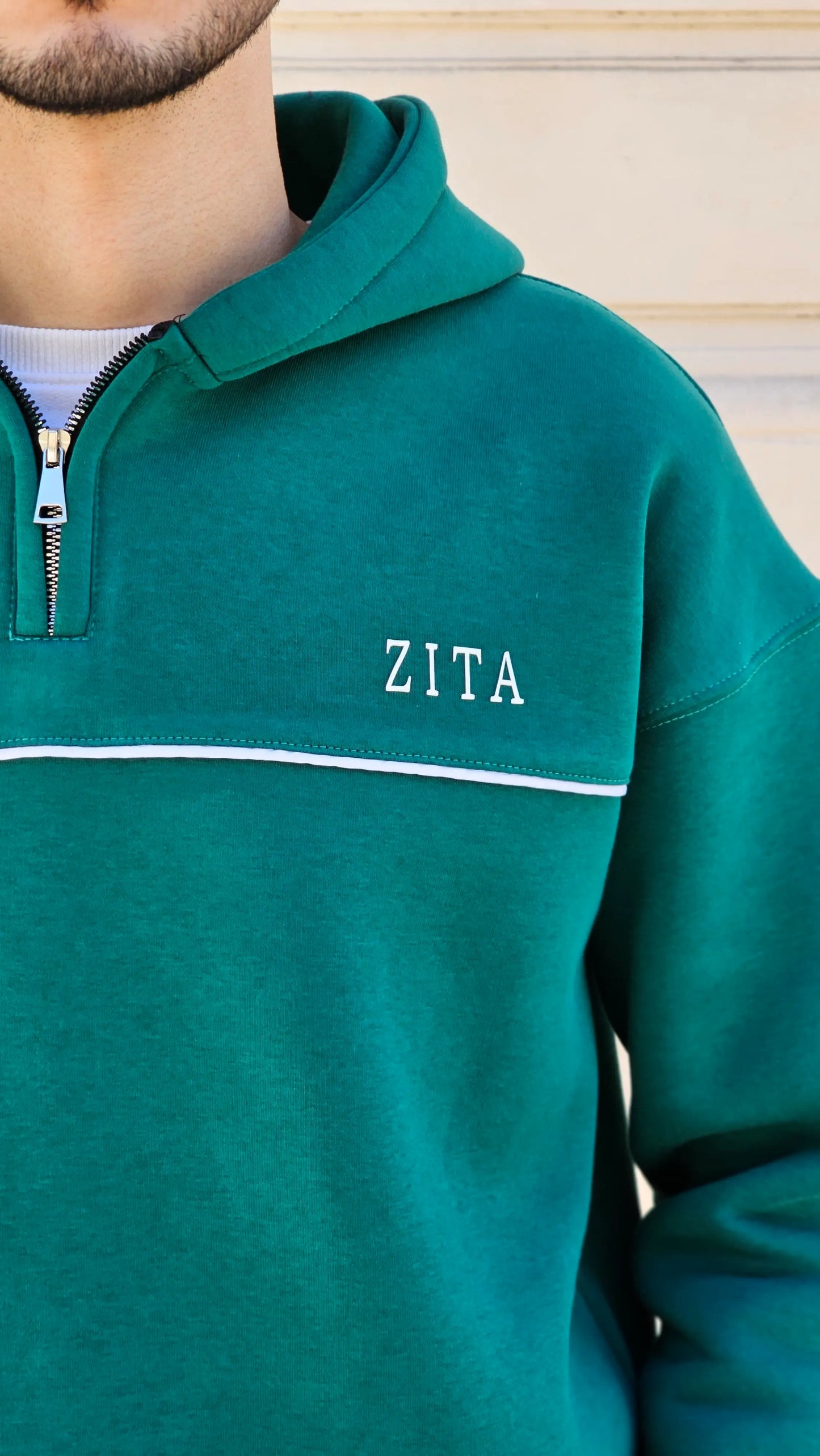 Quarter - Zipper Hoodie (Olive)