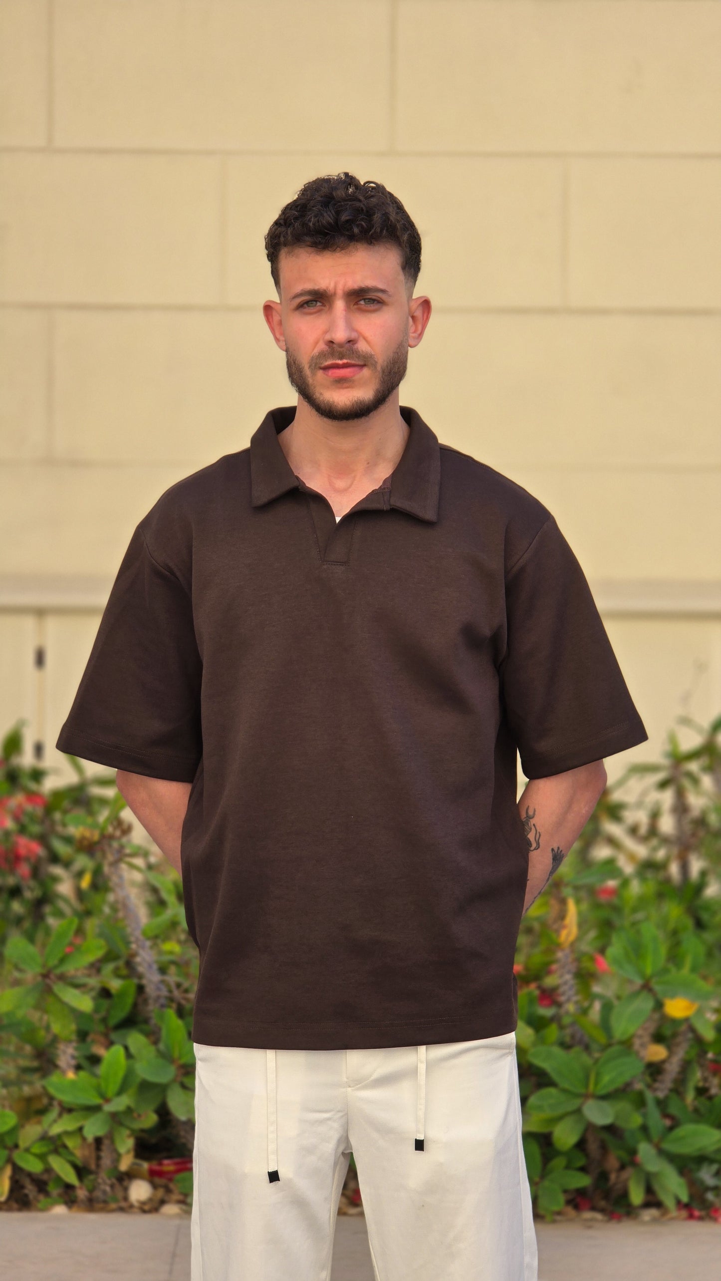 Short sleeve interlock polo shirt