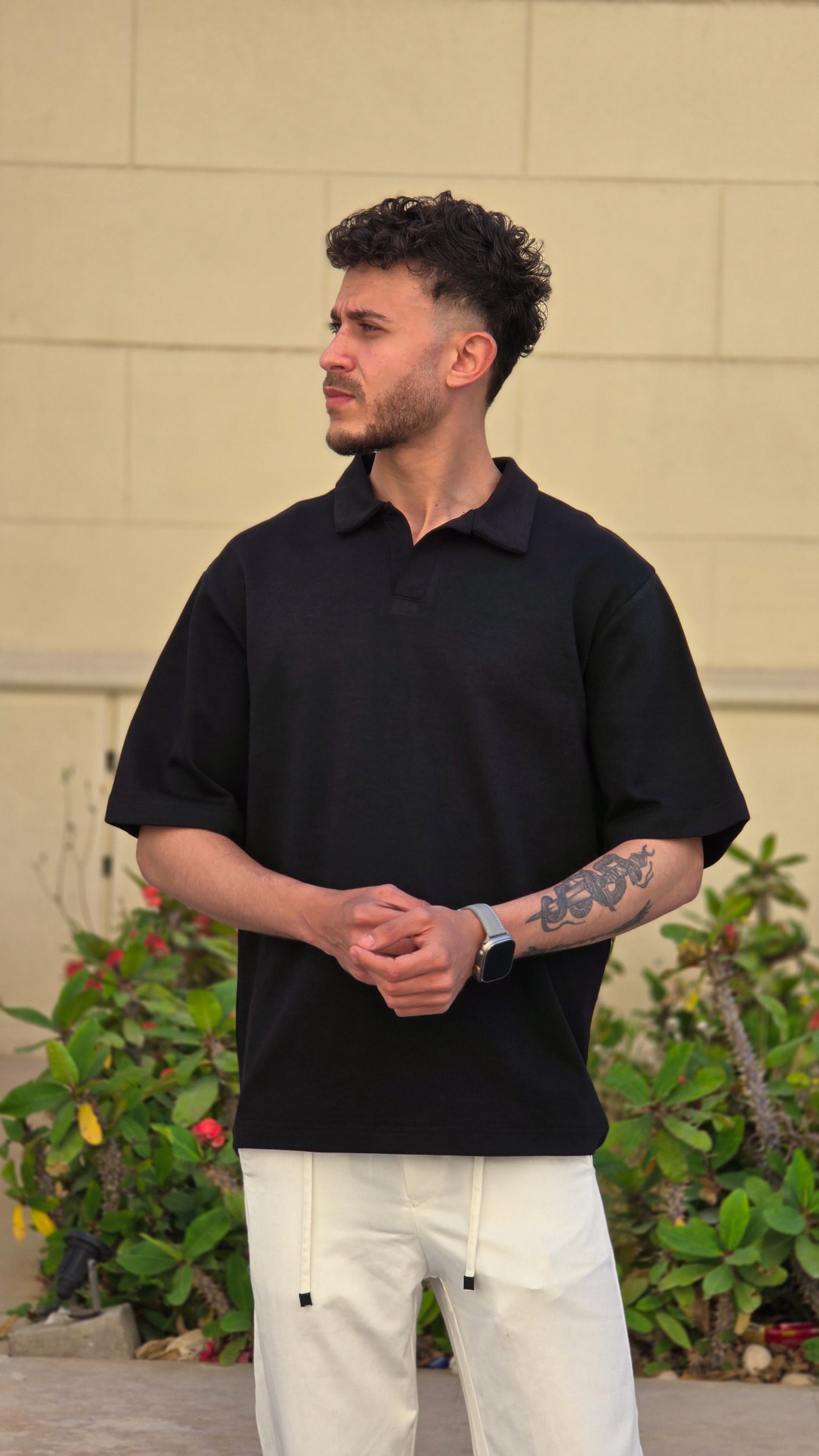 Short sleeve interlock polo shirt