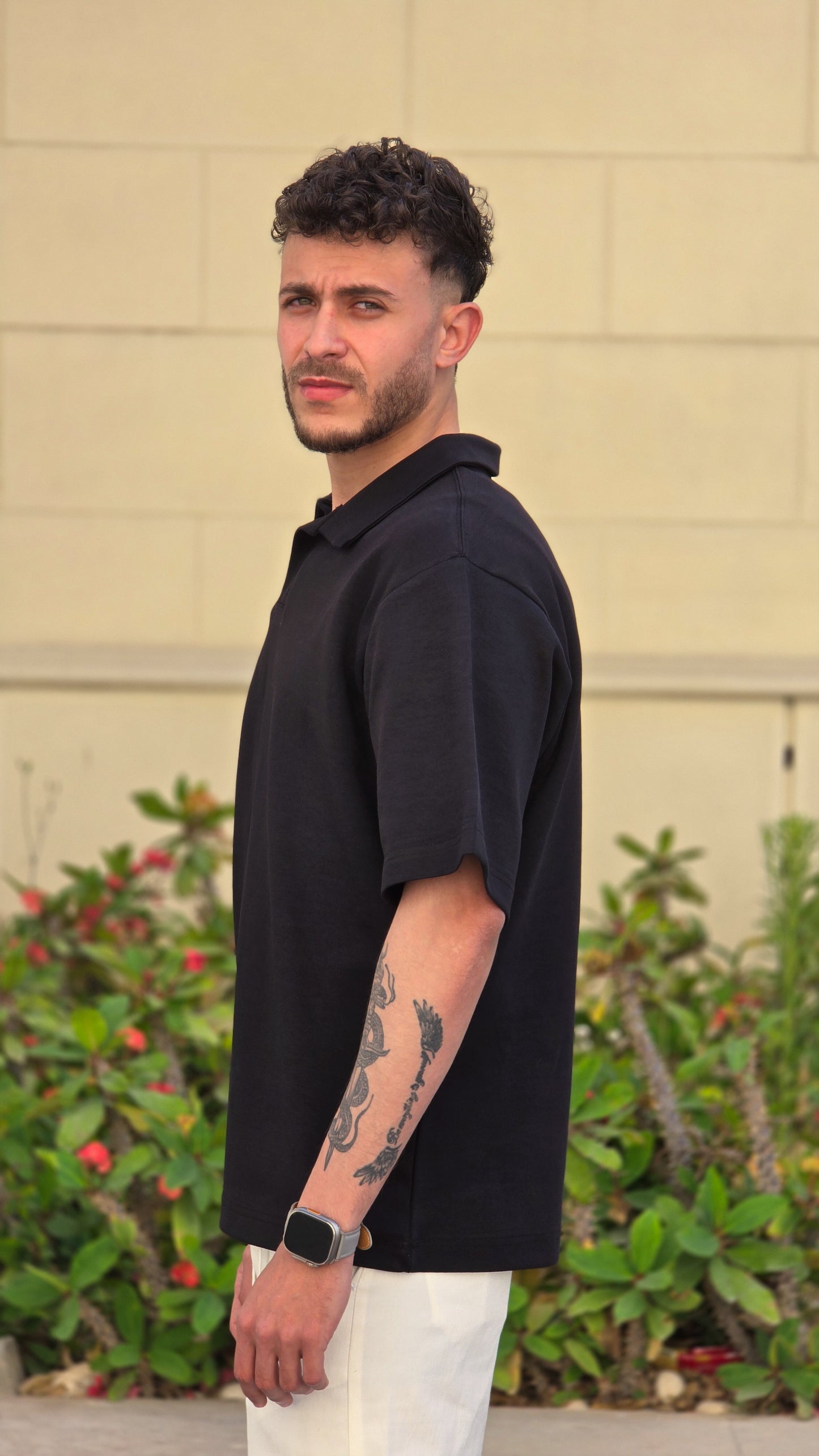 Short sleeve interlock polo shirt