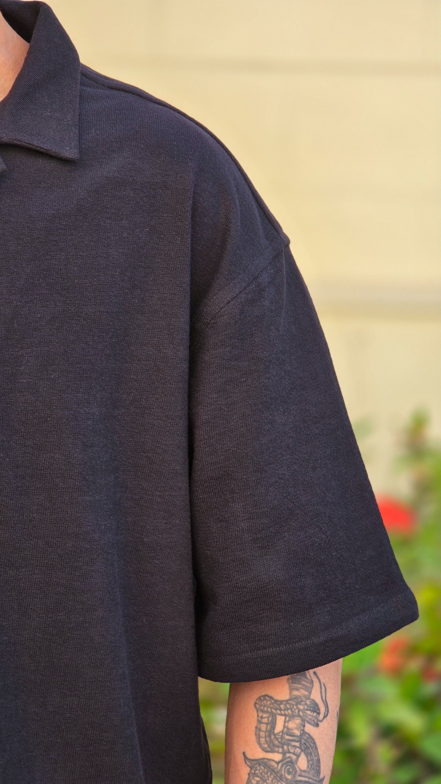 Terrycloth short sleeve shirt