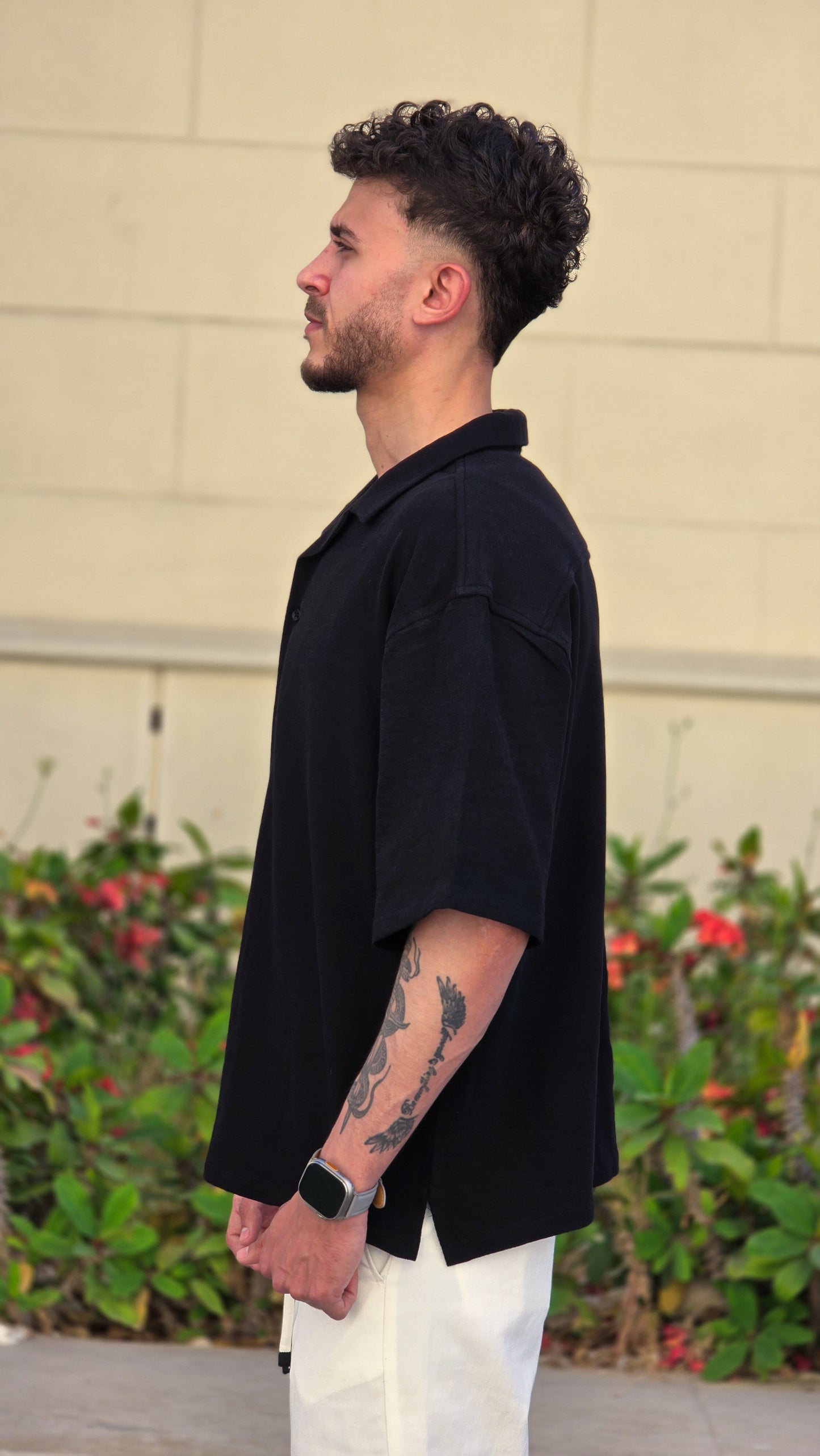 Terrycloth short sleeve shirt
