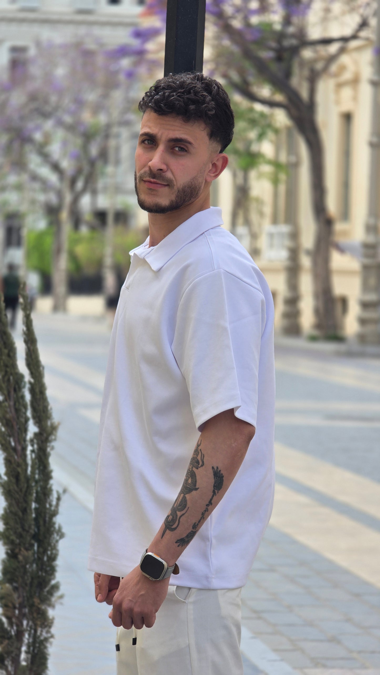 Short sleeve interlock polo shirt