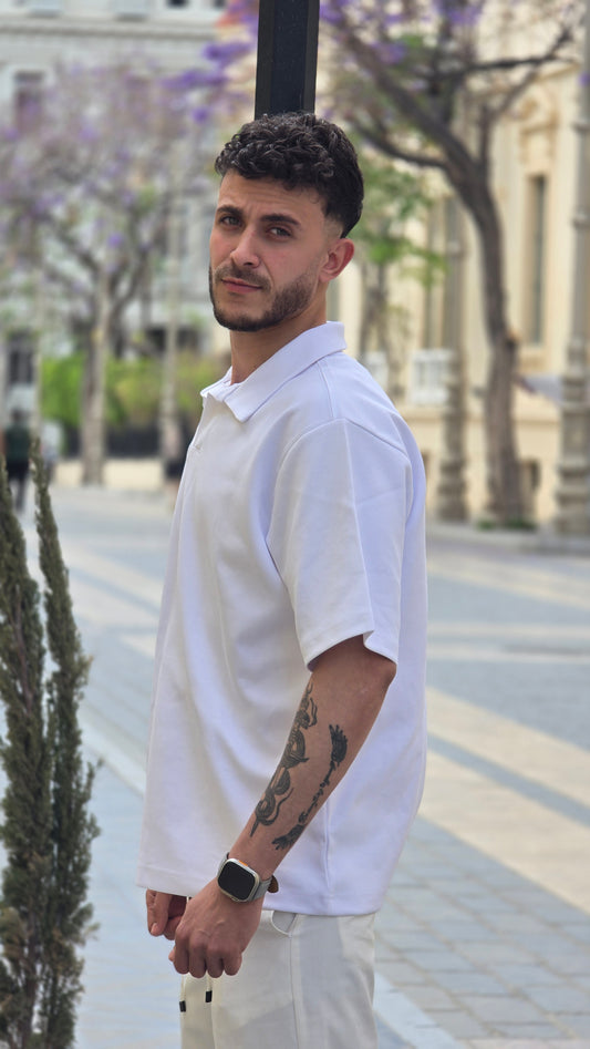 Short sleeve interlock polo shirt