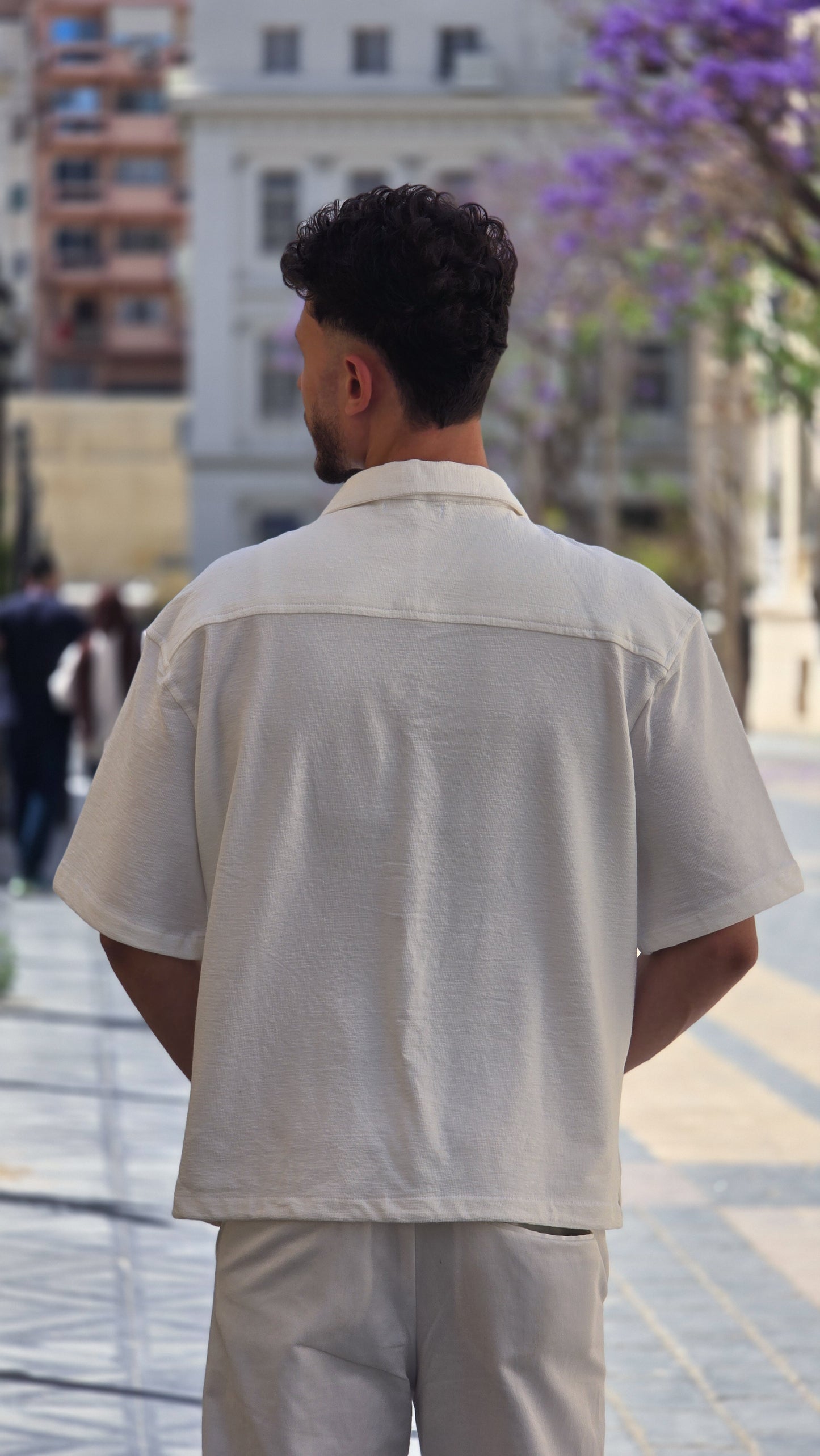 Terrycloth short sleeve shirt