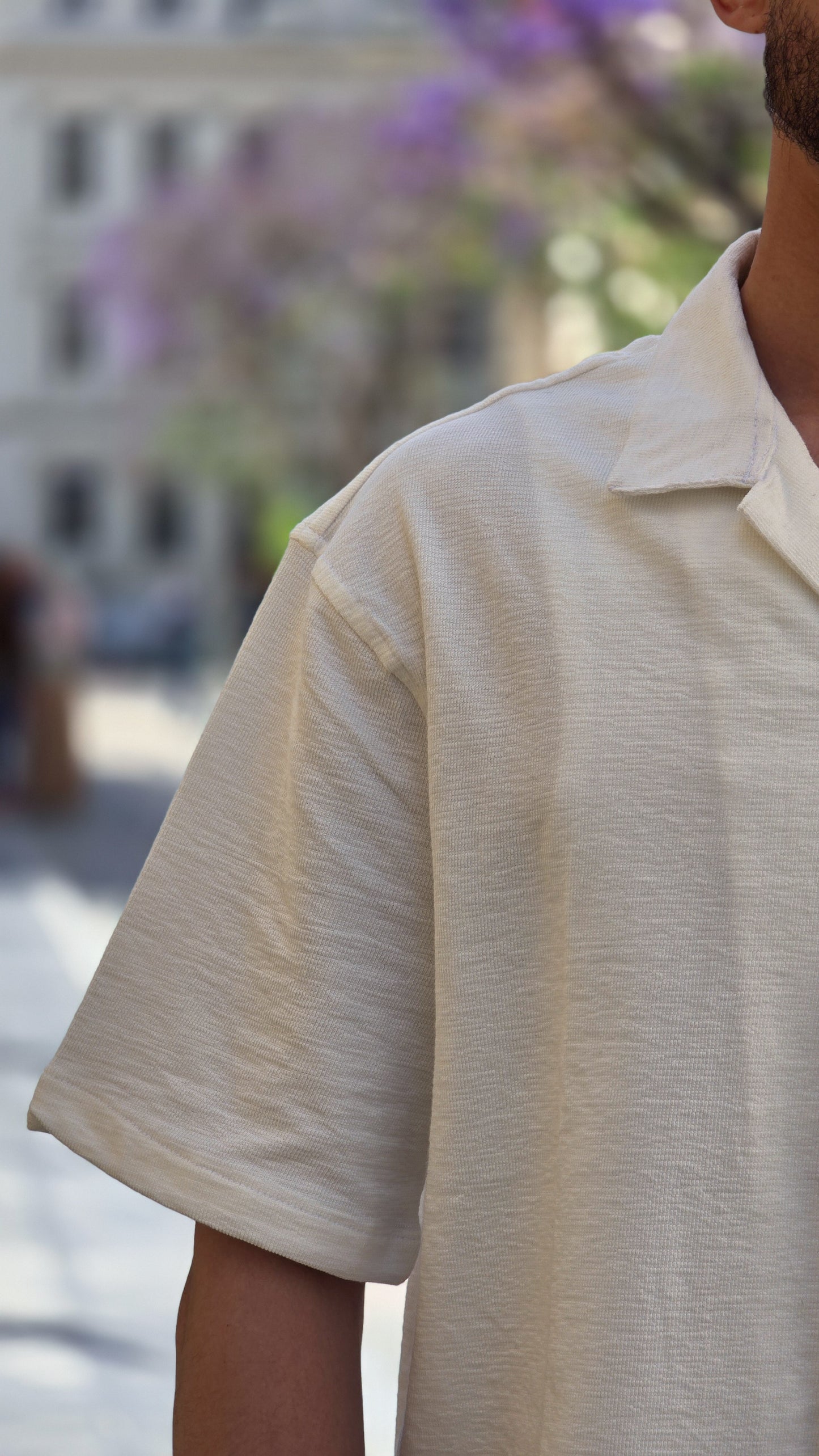 Terrycloth short sleeve shirt