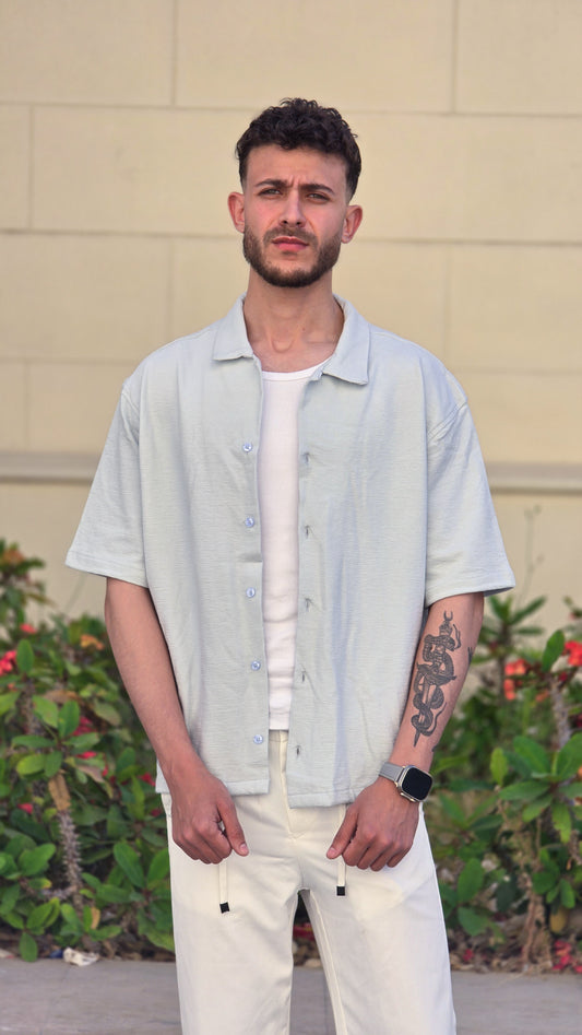 Terrycloth short sleeve shirt