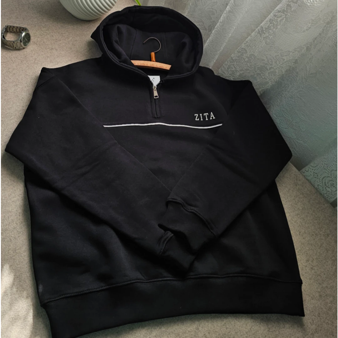 Quarter - Zipper Hoodie (Black)