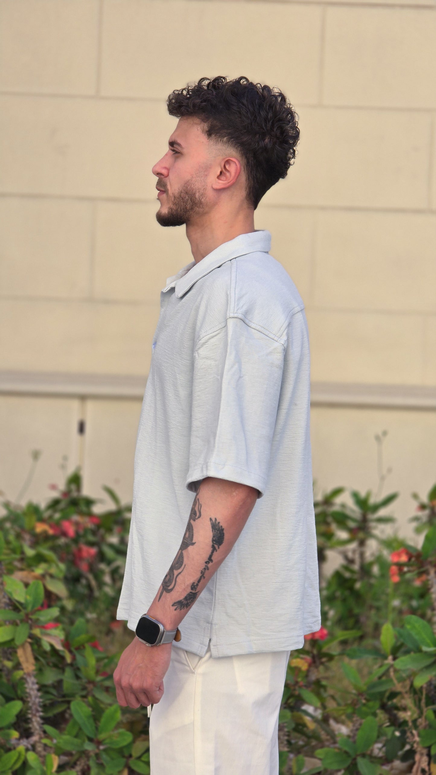 Terrycloth short sleeve shirt