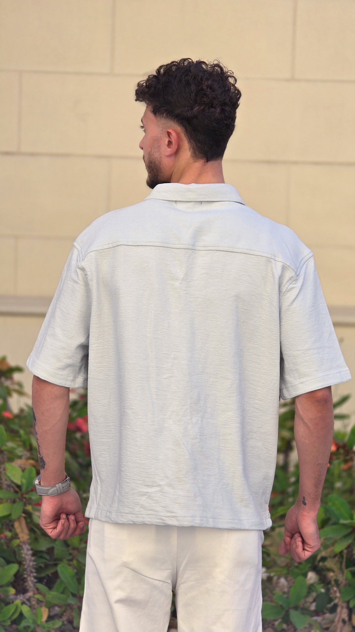 Terrycloth short sleeve shirt