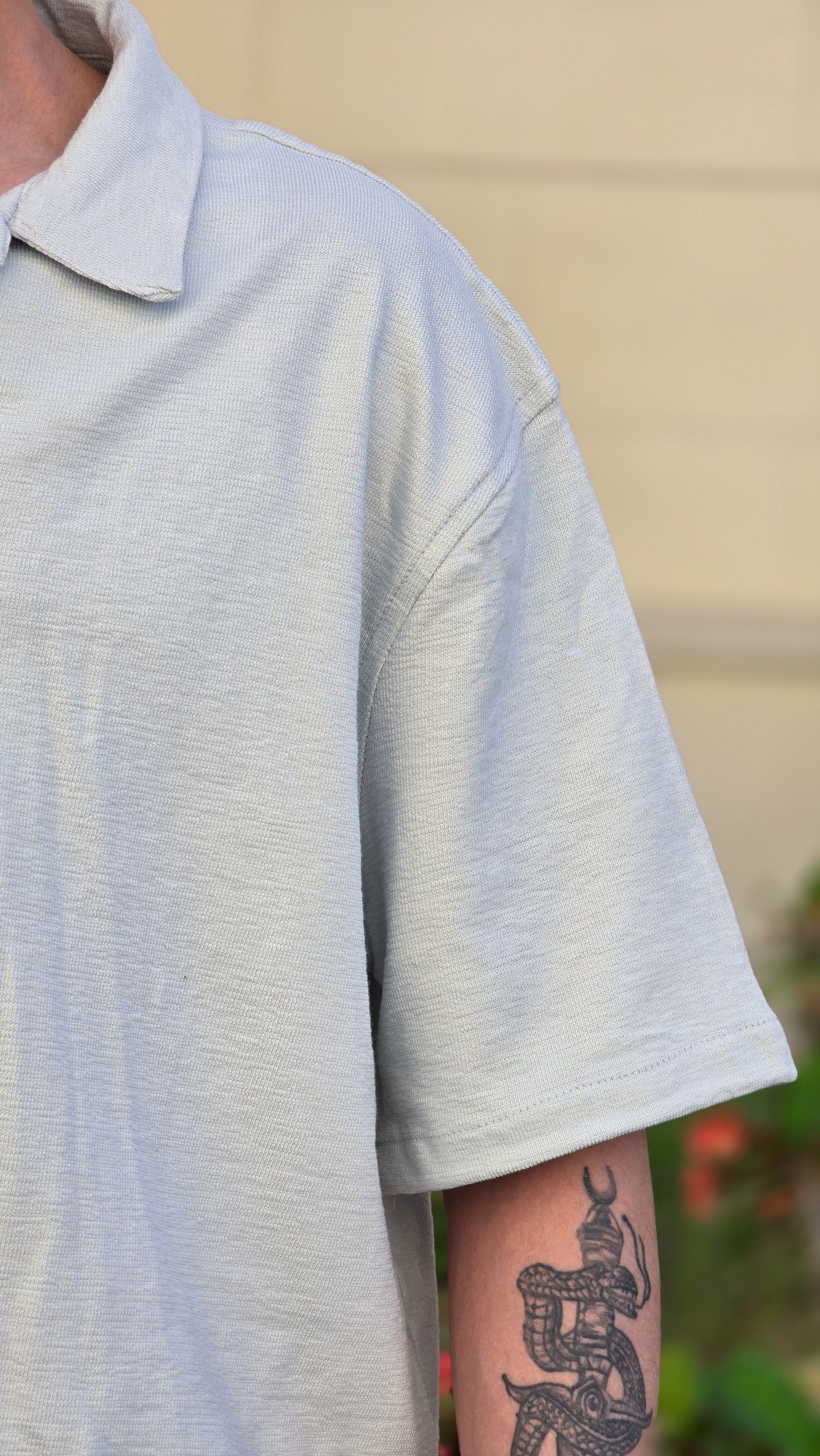 Terrycloth short sleeve shirt