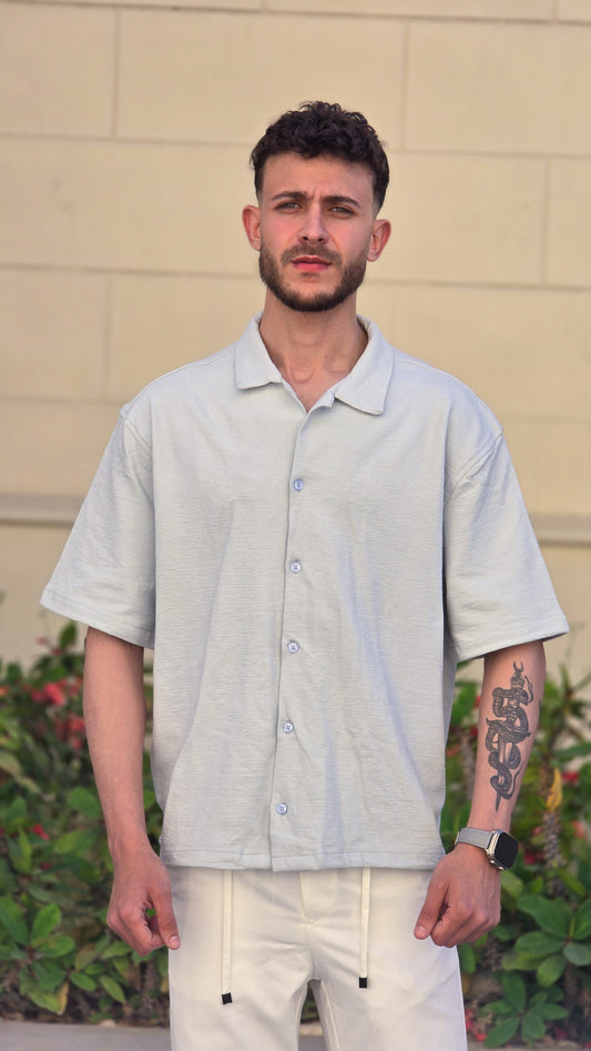 Terrycloth short sleeve shirt